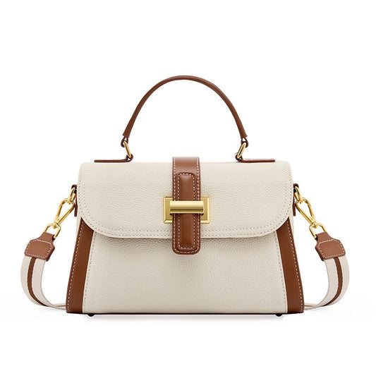Luxe Minimalist Leather Structured Crossbody Bag