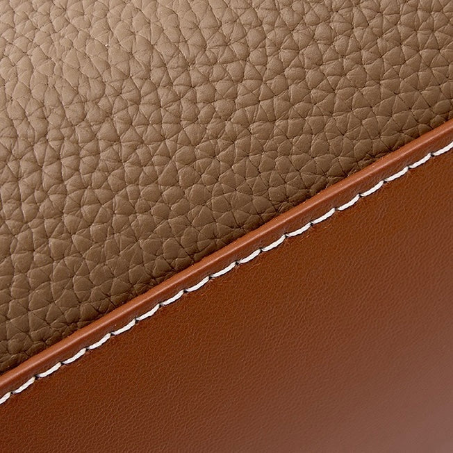 Luxe Minimalist Leather Structured Crossbody Bag