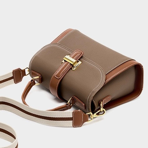 Luxe Minimalist Leather Structured Crossbody Bag