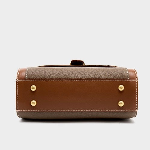 Luxe Minimalist Leather Structured Crossbody Bag