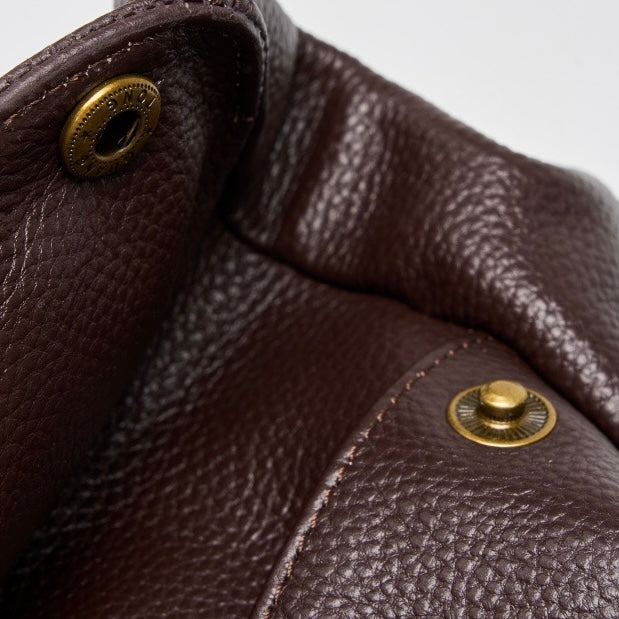 Retro Luxe Leather Minimalist Tote Bag