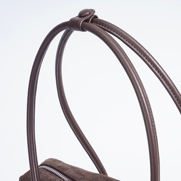 Matte Luxe Leather Tassel Pendant Shoulder Bag