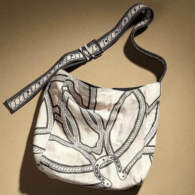 Pony Totem Print Luxurious Slouchy Shoulder Bag