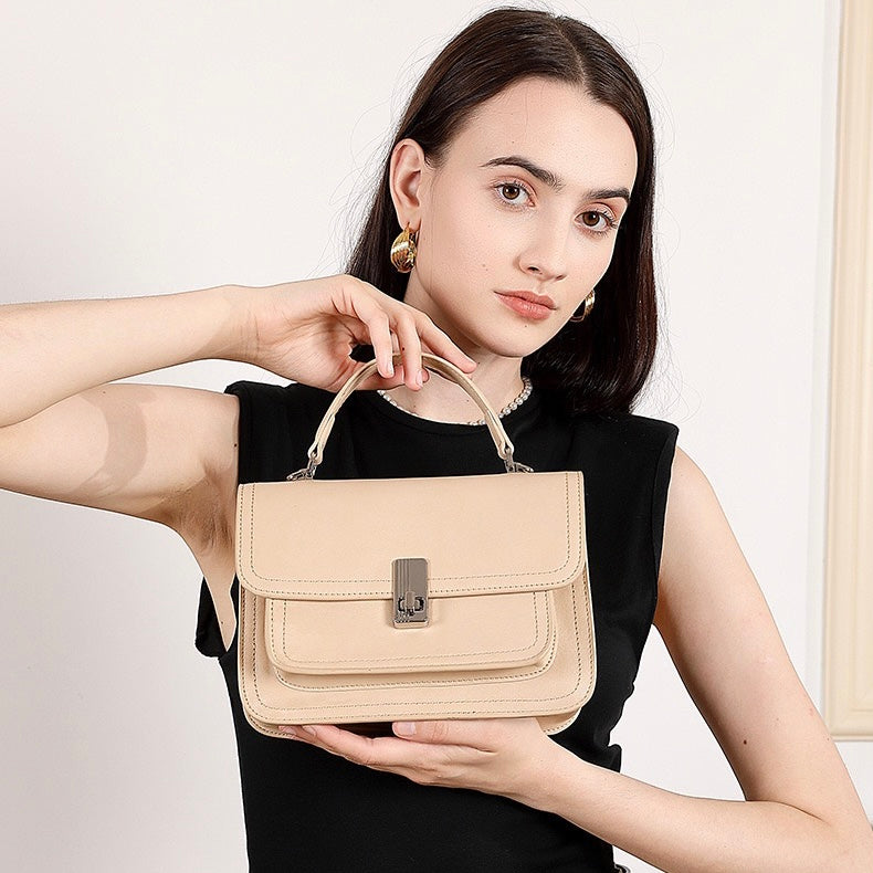 Sophisticated Women's Genuine Leather Commuter Messenger Bag