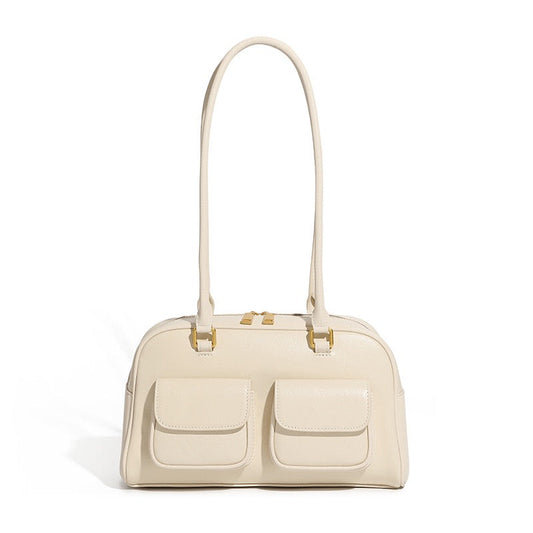 Timeless Vintage Leather Bowling Bag for Women