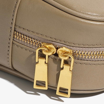 Timeless Vintage Leather Bowling Bag for Women