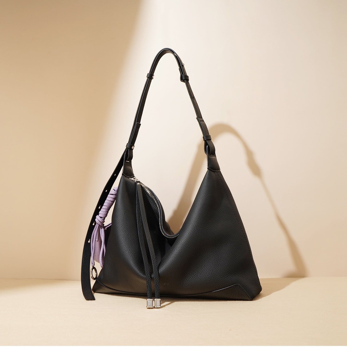 Elegant Genuine Leather Minimalist Dumpling Tote Handbag