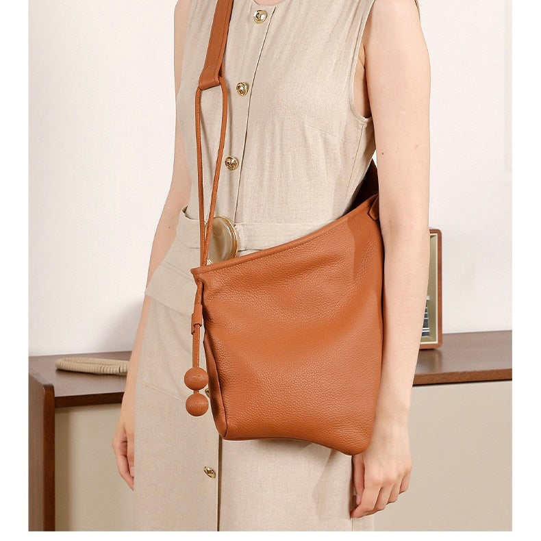 Asymmetric Luxe Slouchy Horn Shoulder Crossbody Bag
