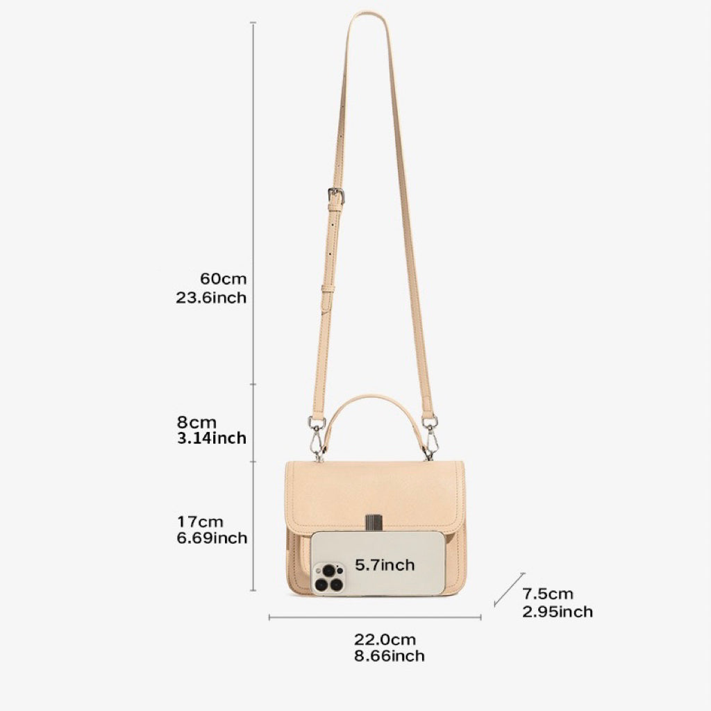 Sophisticated Women's Genuine Leather Commuter Messenger Bag