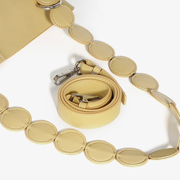 Elegant Women's Genuine Leather Bucket Bag with Adjustable Strap