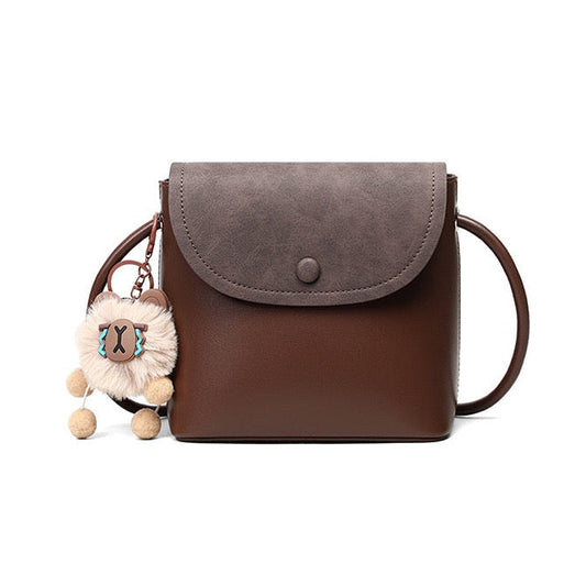 Elegant Vintage Leather Flap Crossbody Bag