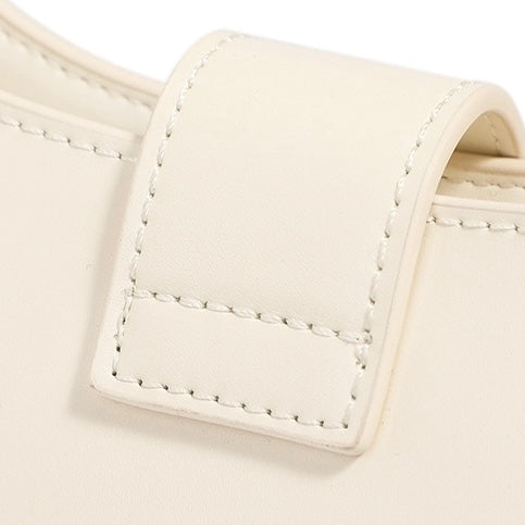 Soft Top-Grain Leather Minimalist Baguette Shoulder Bag