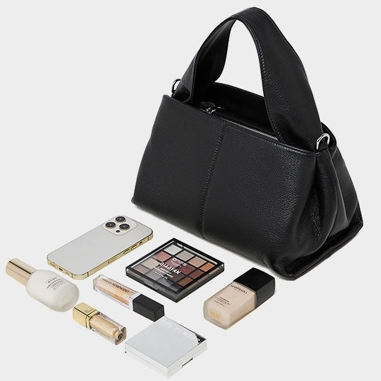 Vintage Elegance: Women's Genuine Leather Top-Grain Shoulder Bag