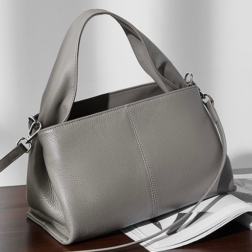 Vintage Elegance: Women's Genuine Leather Top-Grain Shoulder Bag