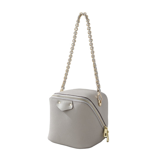 Women's Luxe Genuine Leather Square Elephant Bucket Bag