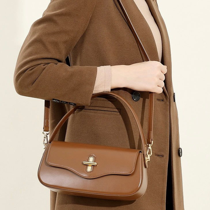 Signature Leather Baguette Bag for the Modern Woman