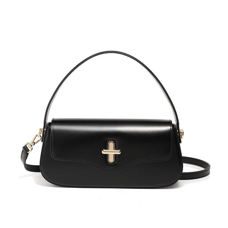 Signature Leather Baguette Bag for the Modern Woman