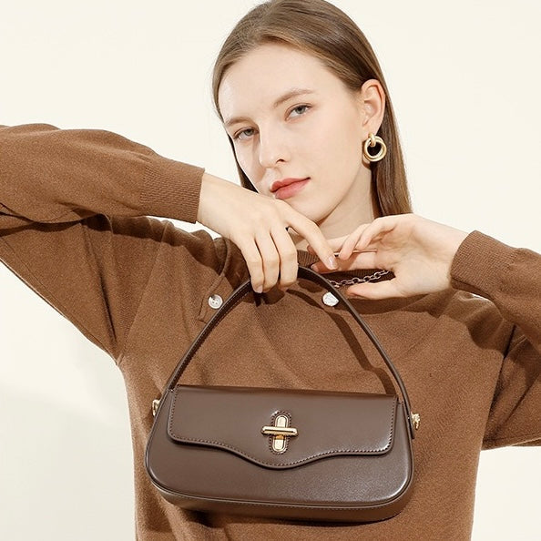 Signature Leather Baguette Bag for the Modern Woman