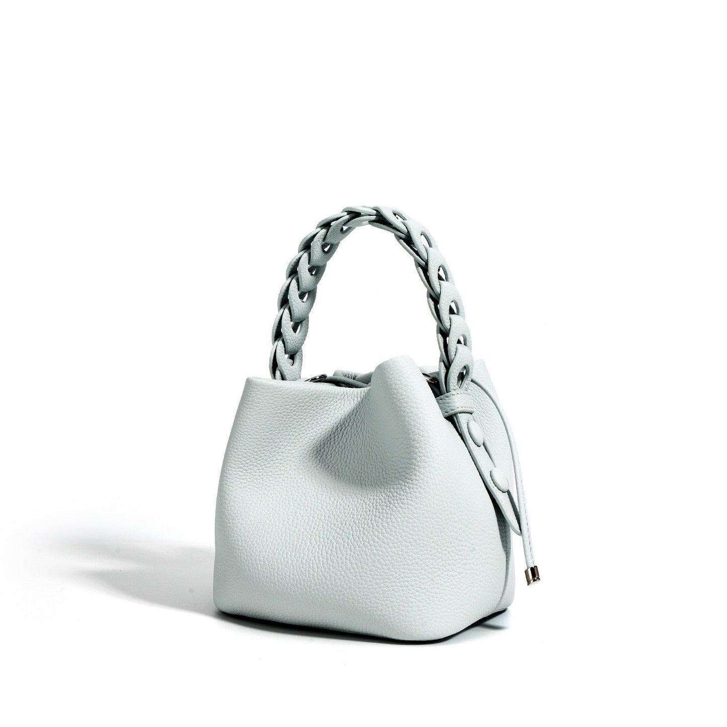 Genuine Leather Luxe Commuting Bucket Bag - Elegant Multiway Accessory