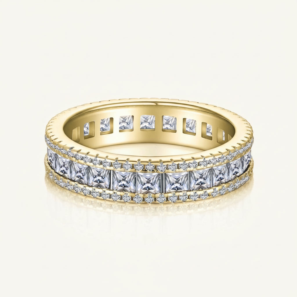 Lumen Ring Aria - Slim Vermeil Womens Ring, 18K Gold Vermeil Over Silver, 4.5mm Band Velanci