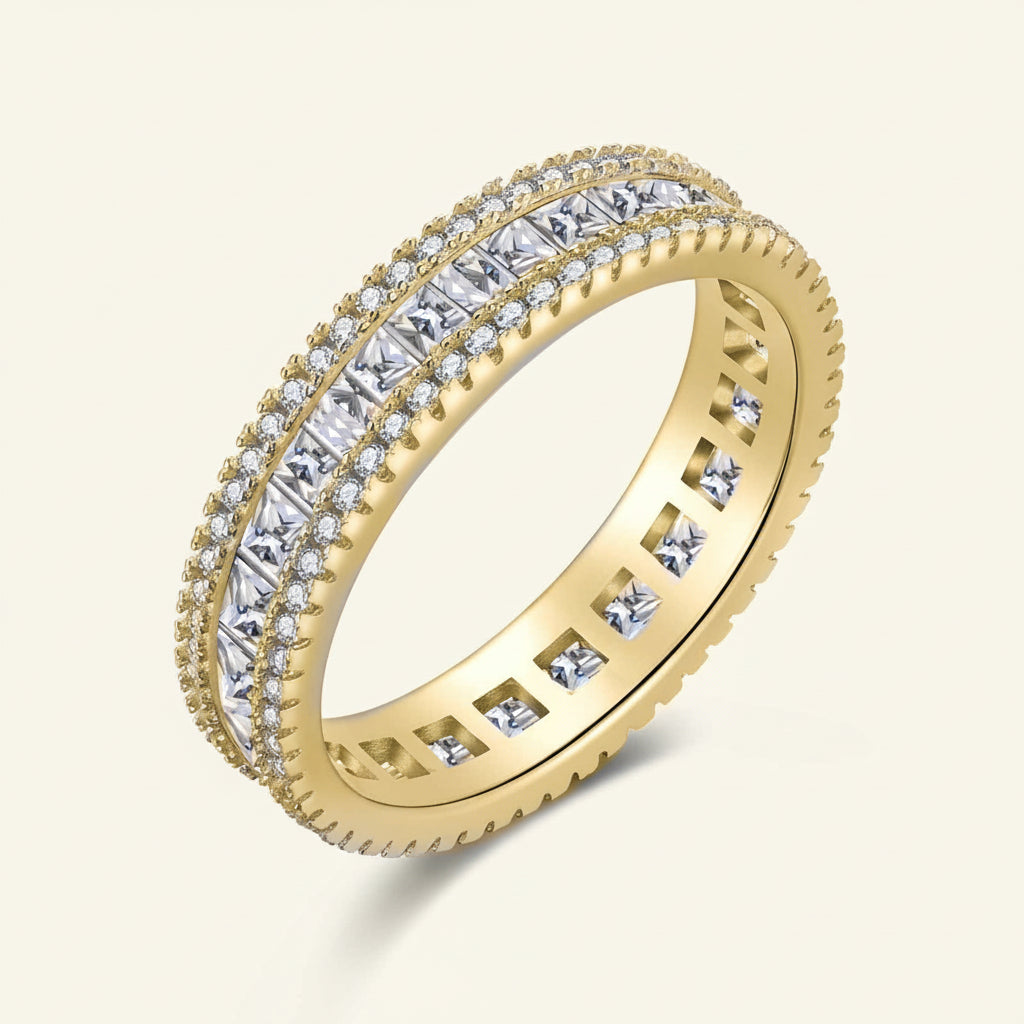 Lumen Ring Aria - Slim Vermeil Womens Ring, 18K Gold Vermeil Over Silver, 4.5mm Band Velanci