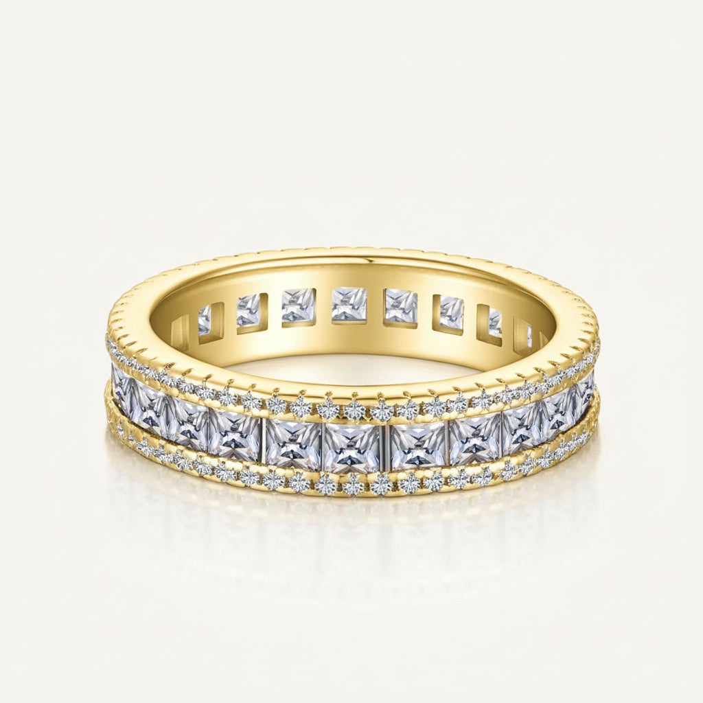 Lumen Ring Aria - Slim Vermeil Womens Ring, 18K Gold Vermeil Over Silver, 4.5mm Band Velanci