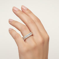 Lumen Ring Aria - Slim Vermeil Womens Ring, 18K Gold Vermeil Over Silver, 4.5mm Band Velanci