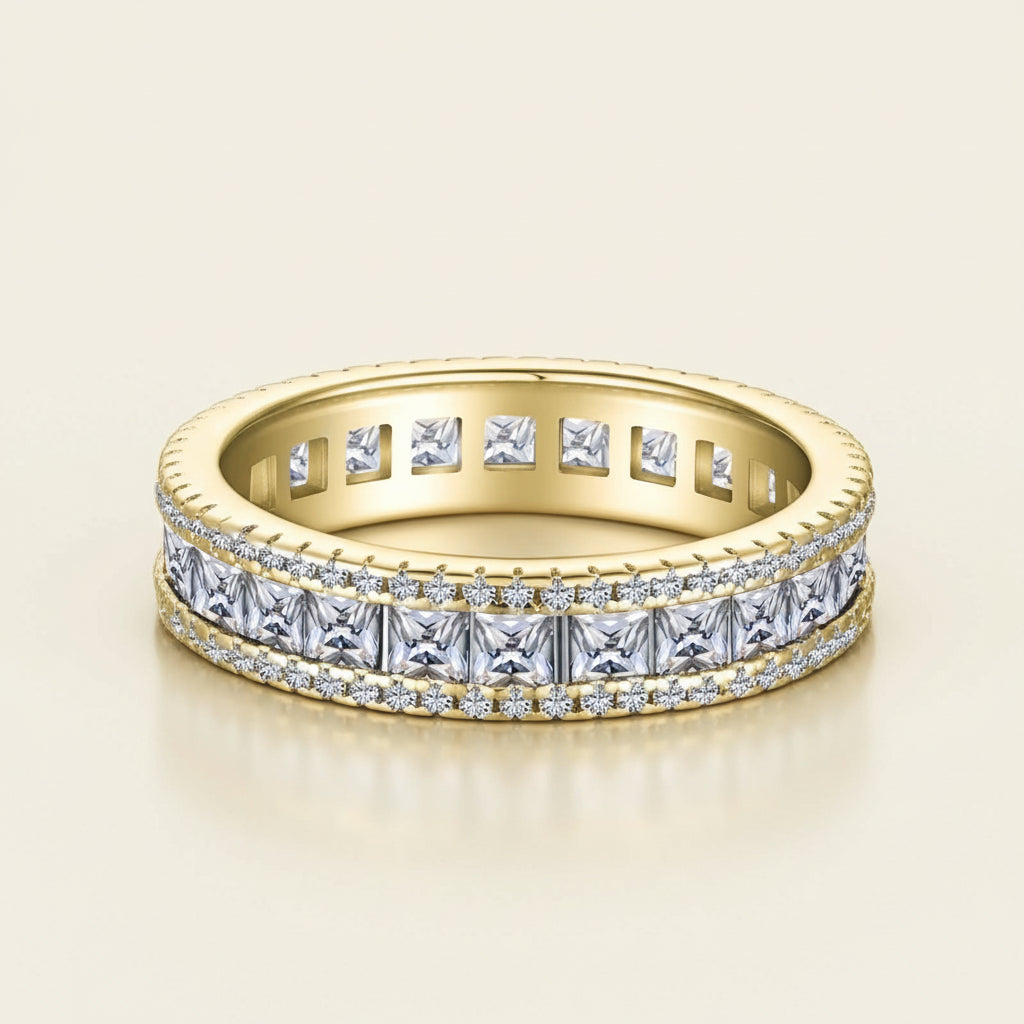 Lumen Ring Aria - Slim Vermeil Womens Ring, 18K Gold Vermeil Over Silver, 4.5mm Band Velanci