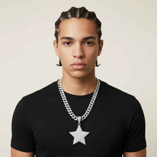 Men’s Cuban Chain Necklace 16mm – Occhio Urbano Layered Street Style Velanci