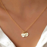 Multi-Heart Name Necklace Giulia - Personalised Connection With Up To 8 Engraved Hearts
