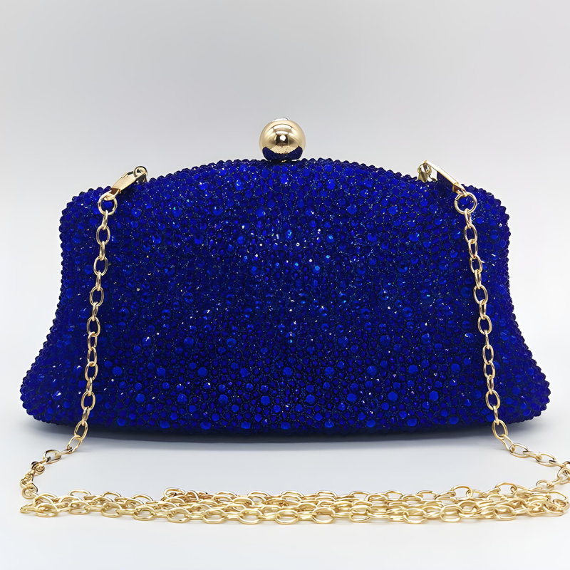 Velanci Paola Luxury Crystal-Embellished Clutch Bag
