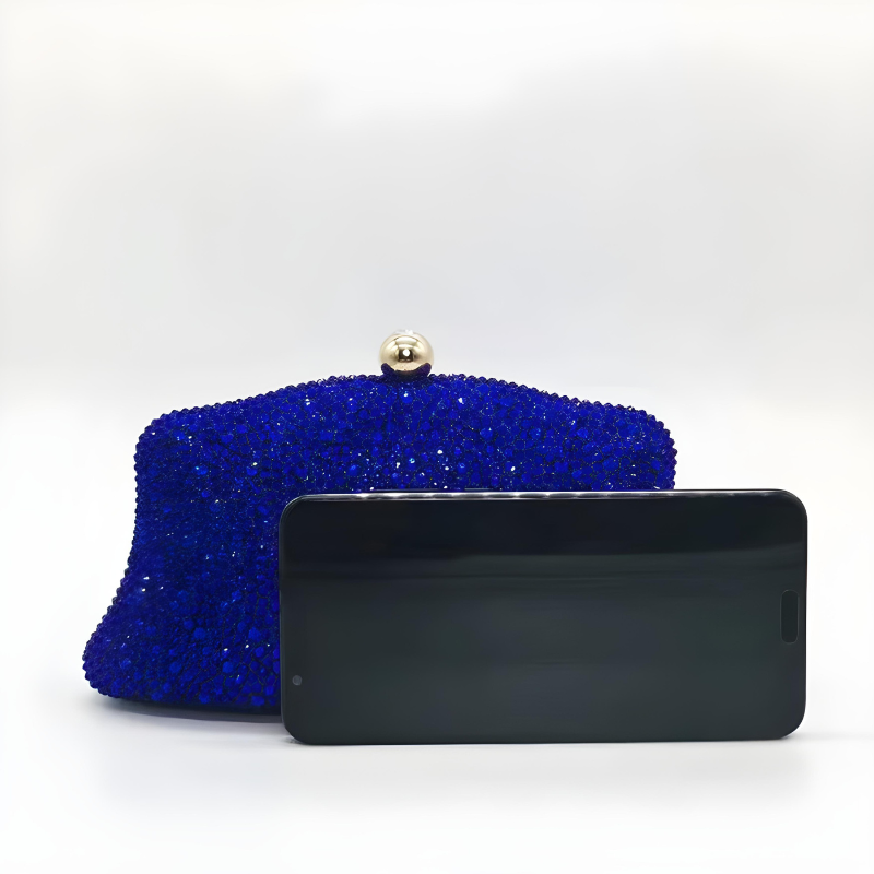 Velanci Paola Luxury Crystal-Embellished Clutch Bag