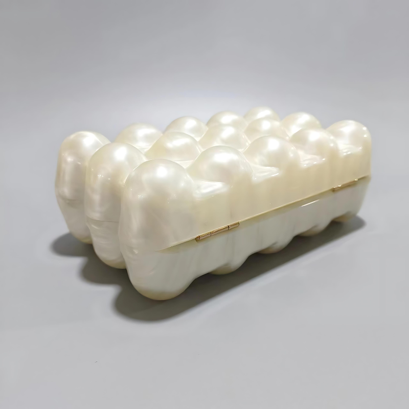 Velanci Flavia Transparent Luxe Acrylic Clutch Bag