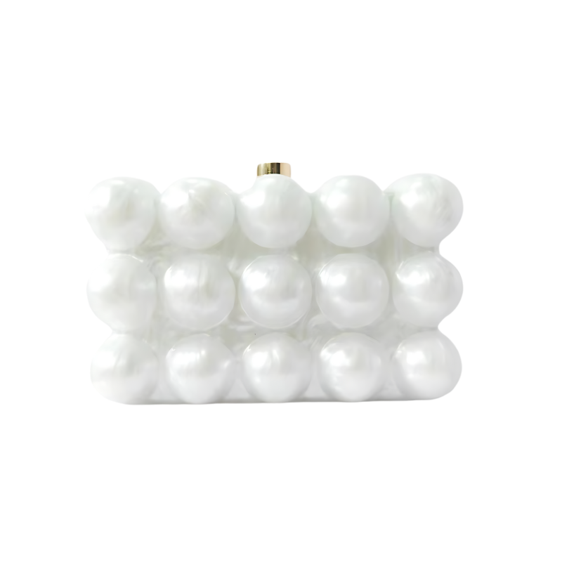 Velanci Flavia Transparent Luxe Acrylic Clutch Bag