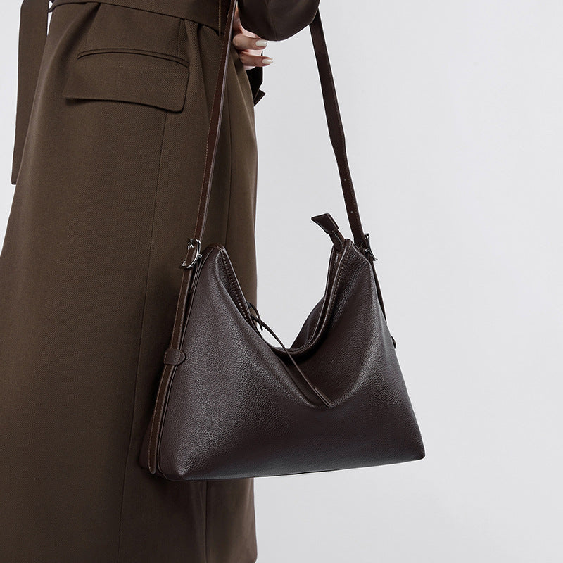 High-End Retro Genuine Leather Shoulder Bag for Women