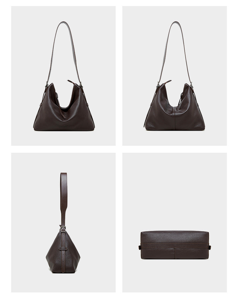 High-End Retro Genuine Leather Shoulder Bag for Women