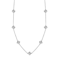 Sterling Silver Clover Necklace Lucia - Sunburst Charms Velanci