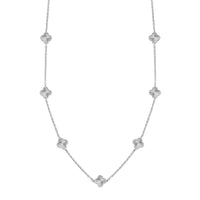 Sterling Silver Clover Necklace Lucia - Sunburst Charms Velanci