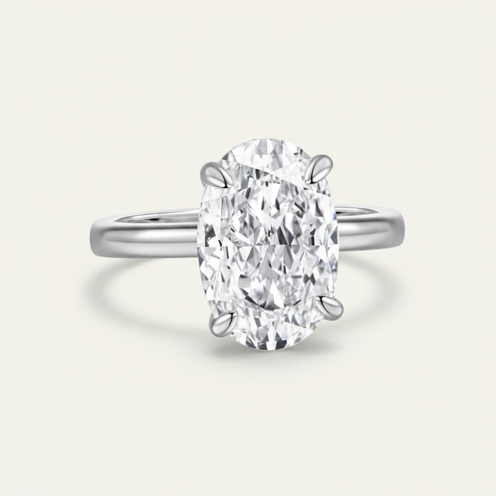 Ring Set Livia - CZ Duo In 925 Sterling Silver, Womens Ring Set With 3mm Aurelia Band And CZ Eternity Velanci