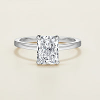 Ring Sofia - Womens Ring Sterling Silver Minimalist Band With 2.0ct Ice-Cut CZ Sparkle Velanci