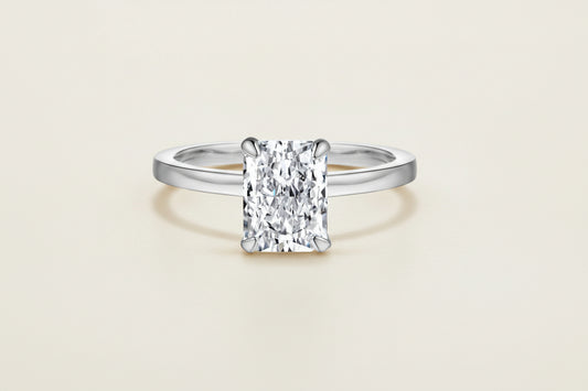 Ring Sofia - Womens Ring Sterling Silver Minimalist Band With 2.0ct Ice-Cut CZ Sparkle Velanci