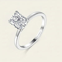 Ring Sofia - Womens Ring Sterling Silver Minimalist Band With 2.0ct Ice-Cut CZ Sparkle Velanci