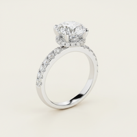 Solitaire Ring Alessia - Oval 8x10mm Cubic Zirconia, Comfort-Fit, 925 Silver Womens Ring Velanci