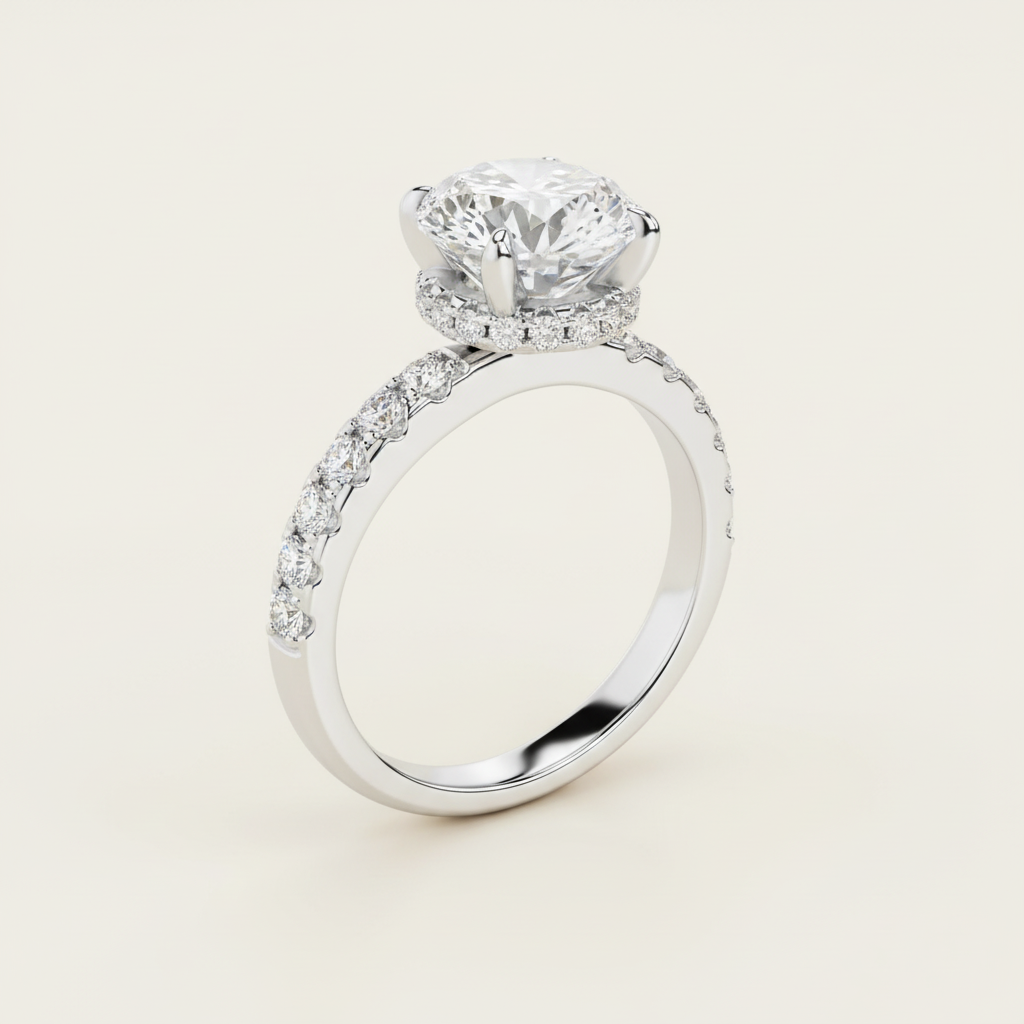 Solitaire Ring Alessia - Oval 8x10mm Cubic Zirconia, Comfort-Fit, 925 Silver Womens Ring Velanci