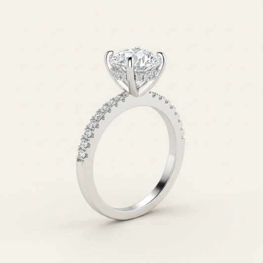 Sterling Silver 4.5ct Solitaire Ring