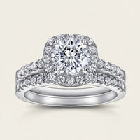 Giulia Halo Wedding Set - Womens Ring 2.0ct Center Velanci