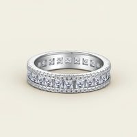 Lumen Sofia Womens Ring - Sterling Silver Rhodium-Plated 4.5mm Stackable Band, Elegant Shine Velanci
