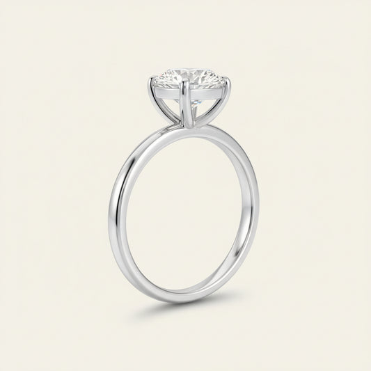 Sterling Silver Ring Alessia - Womens Ring 2Ct CZ Brilliant Solitaire Four-Prong Velanci