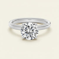 Sterling Silver Ring Alessia - Womens Ring 2Ct CZ Brilliant Solitaire Four-Prong Velanci