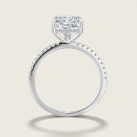 Sterling Silver Ring Camilla - Womens Ring With Pear-Cut CZ Center Stone Rhodium Plated Velanci